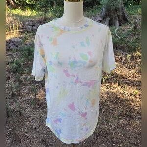 Fabletics Womens Pastel Tie-Dye I Am Genuine T Shirt Size XS‎